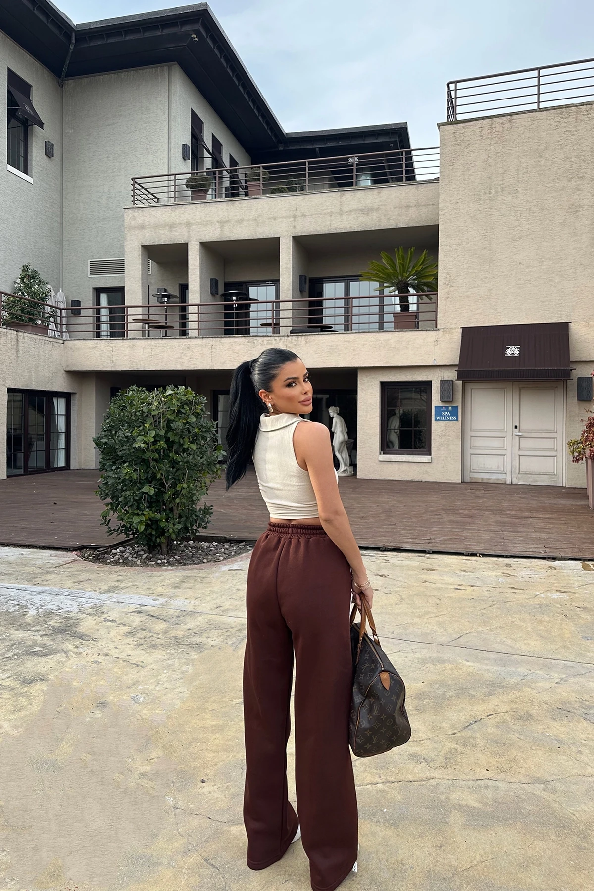 Picture of Brown Basic Sweatpants