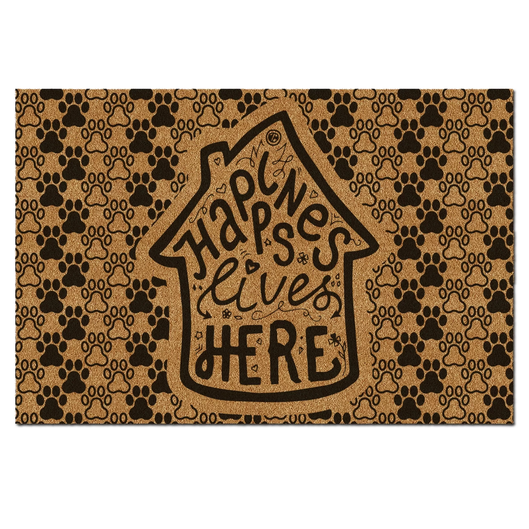 Picture of Decovetro Paspas Happines Live Desenli Kapı Önü Paspası 40 x 60 Cm