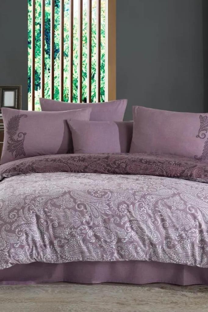 Picture of Leona Çift Kişilik Ranforce Nevresim Takımı Pudra