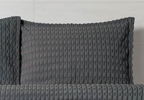 Picture of Merinos Modern Twist 3 Parça Çift Kişilik Battaniye Seti Kutulu 220x240 Koyu Gri