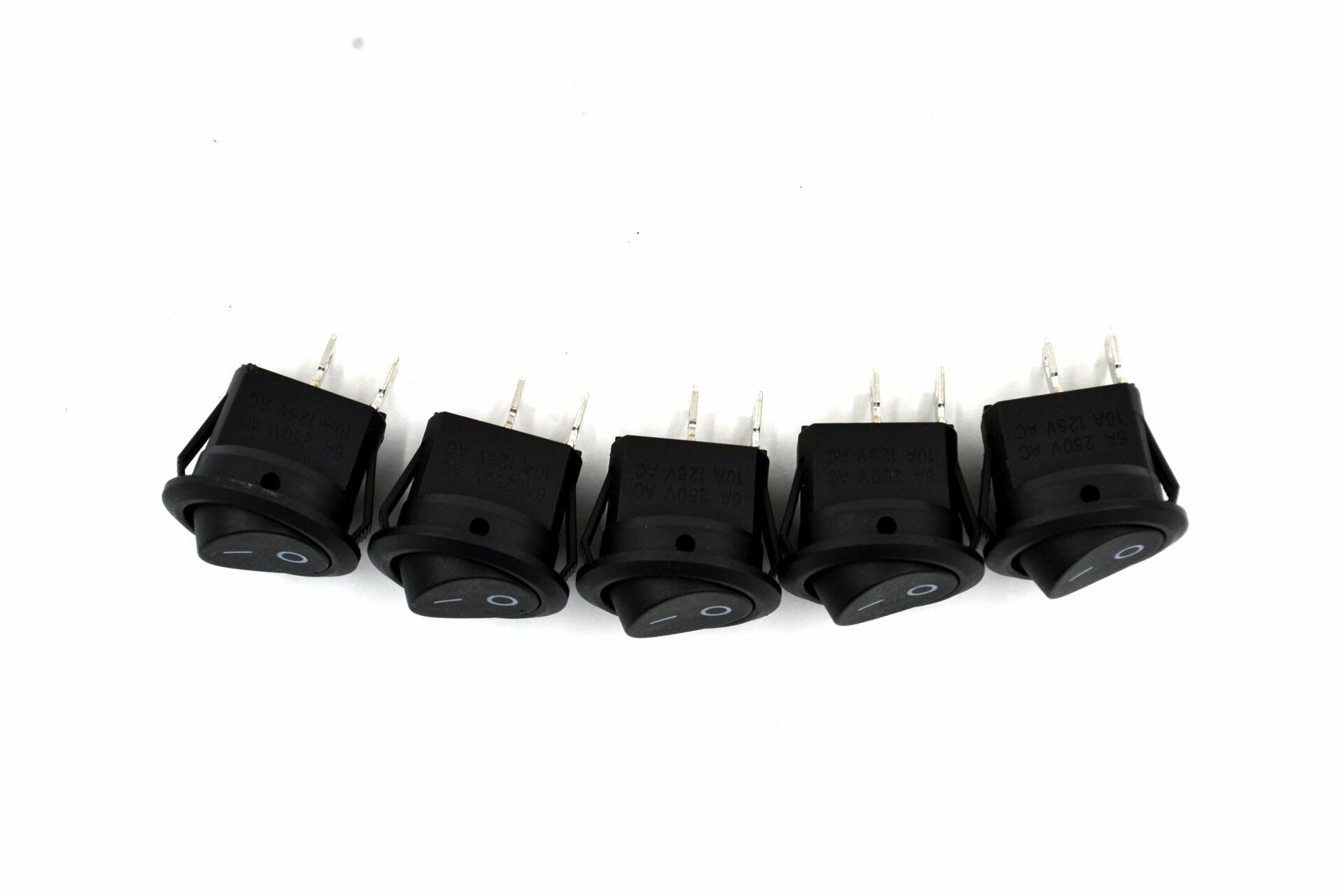 Picture of 23mm Yuvarlak Siyah Elektrik Anahtarı 1-0 Işıksız Rocker MT-ANK20