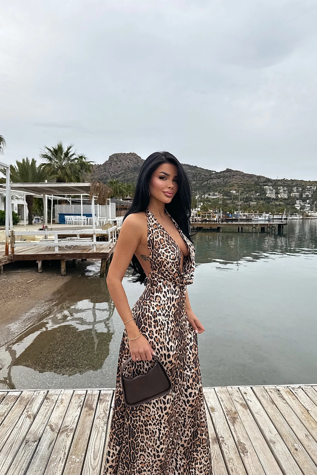 Picture of Dulcie Long Leopard Dress