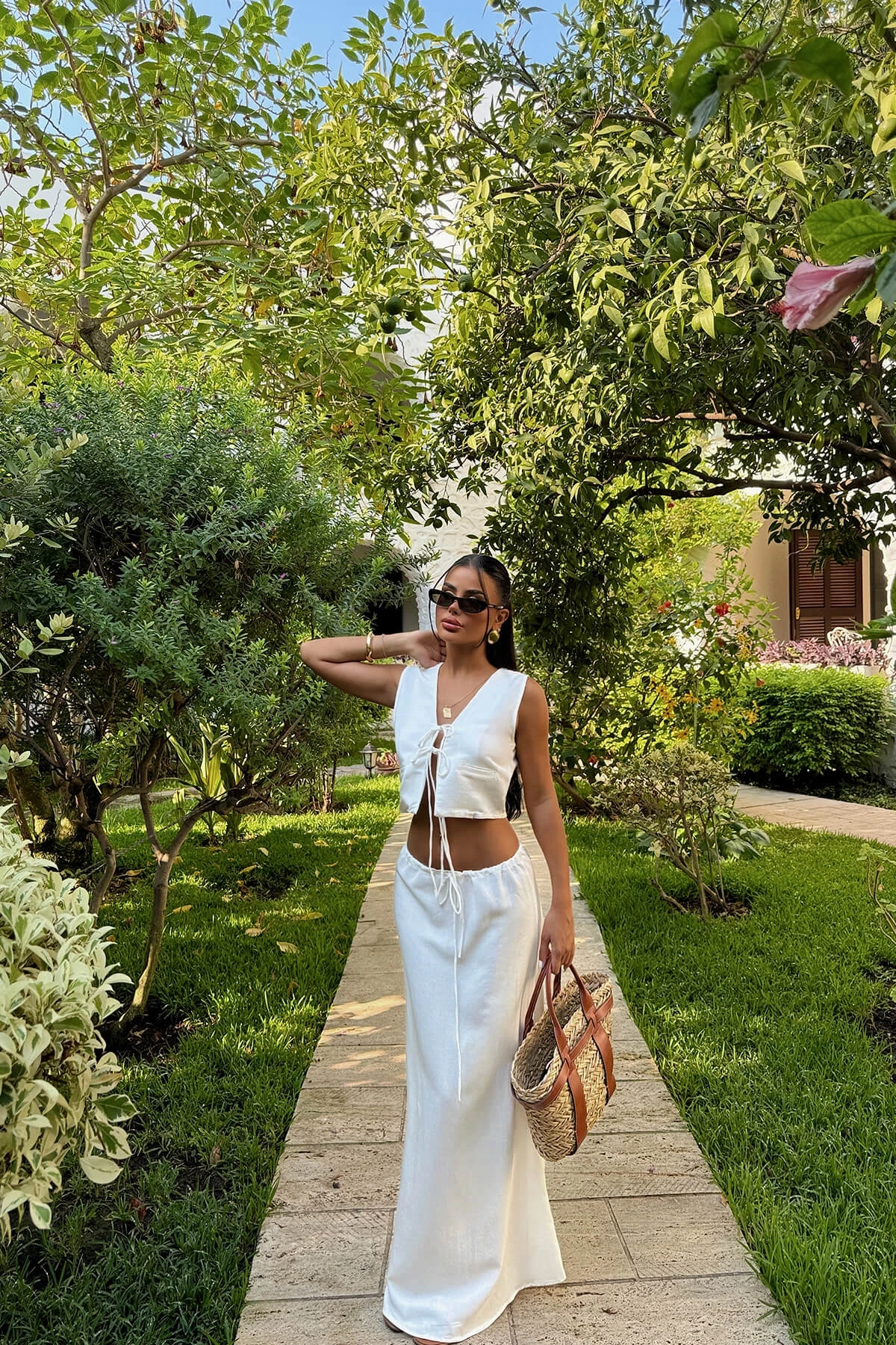 Picture of White Lacey Two Piece Set