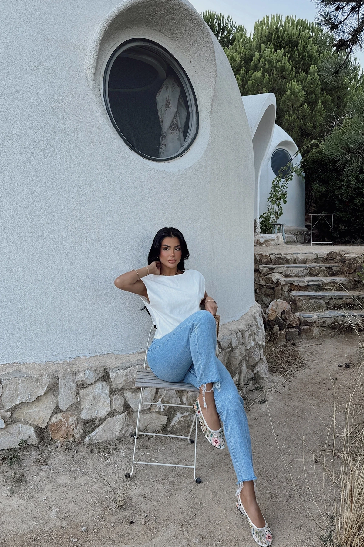 Picture of White Bow Detail Crop Top