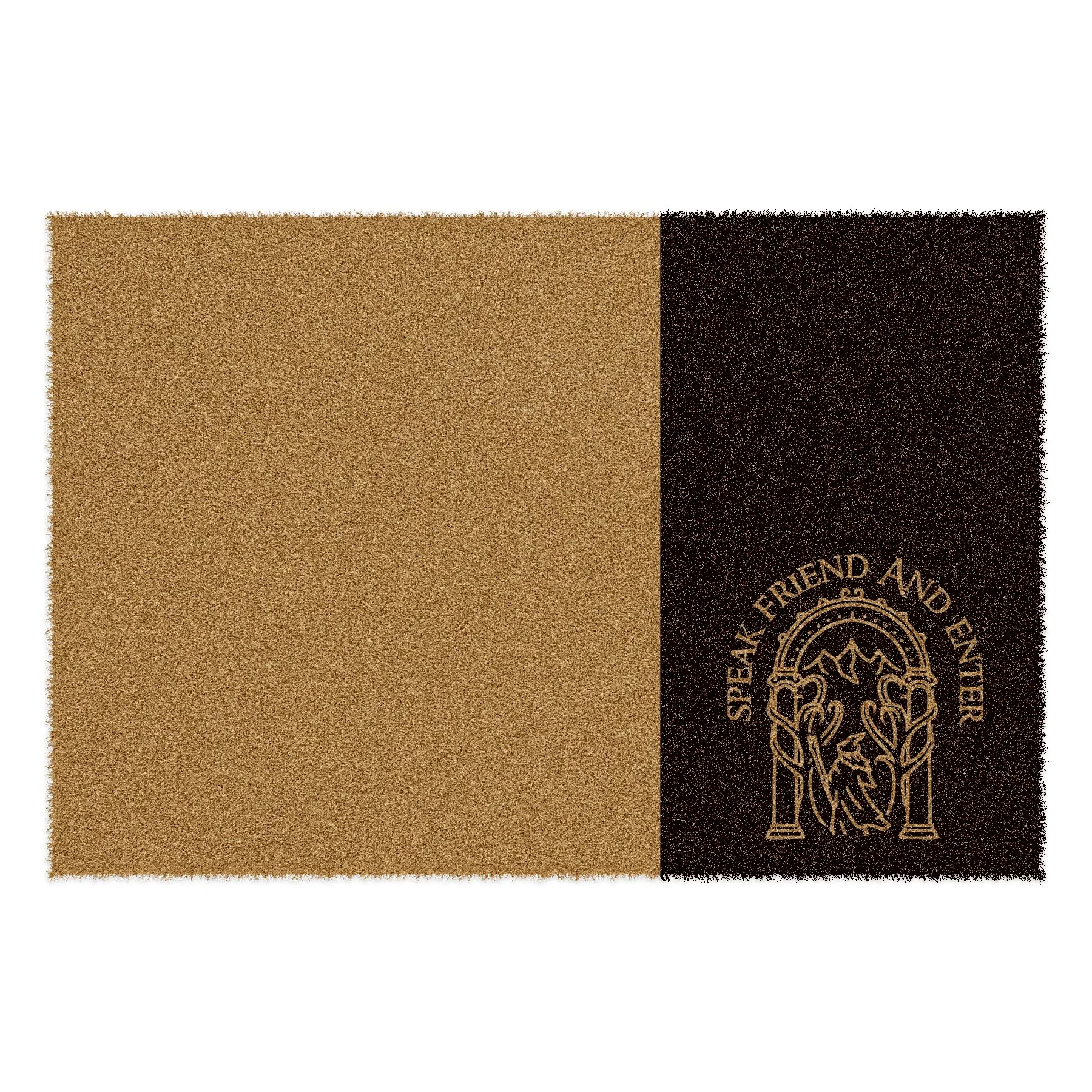 Picture of Decovetro Paspas Konsept Siyah Yüzüklerin Efendisi Speak Friend Desenli Kapı Önü Paspası 40 x 60 cm