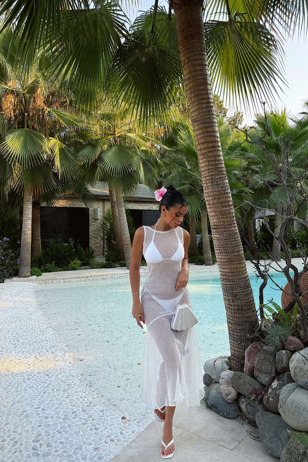 Picture of White Tulle Mini Dress