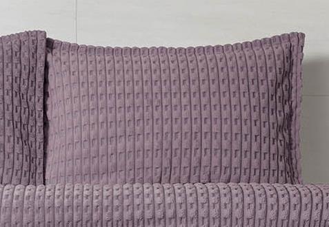 Picture of Merinos Modern Twist 3 Parça Çift Kişilik Battaniye Seti Kutulu 220x240 Mürdüm