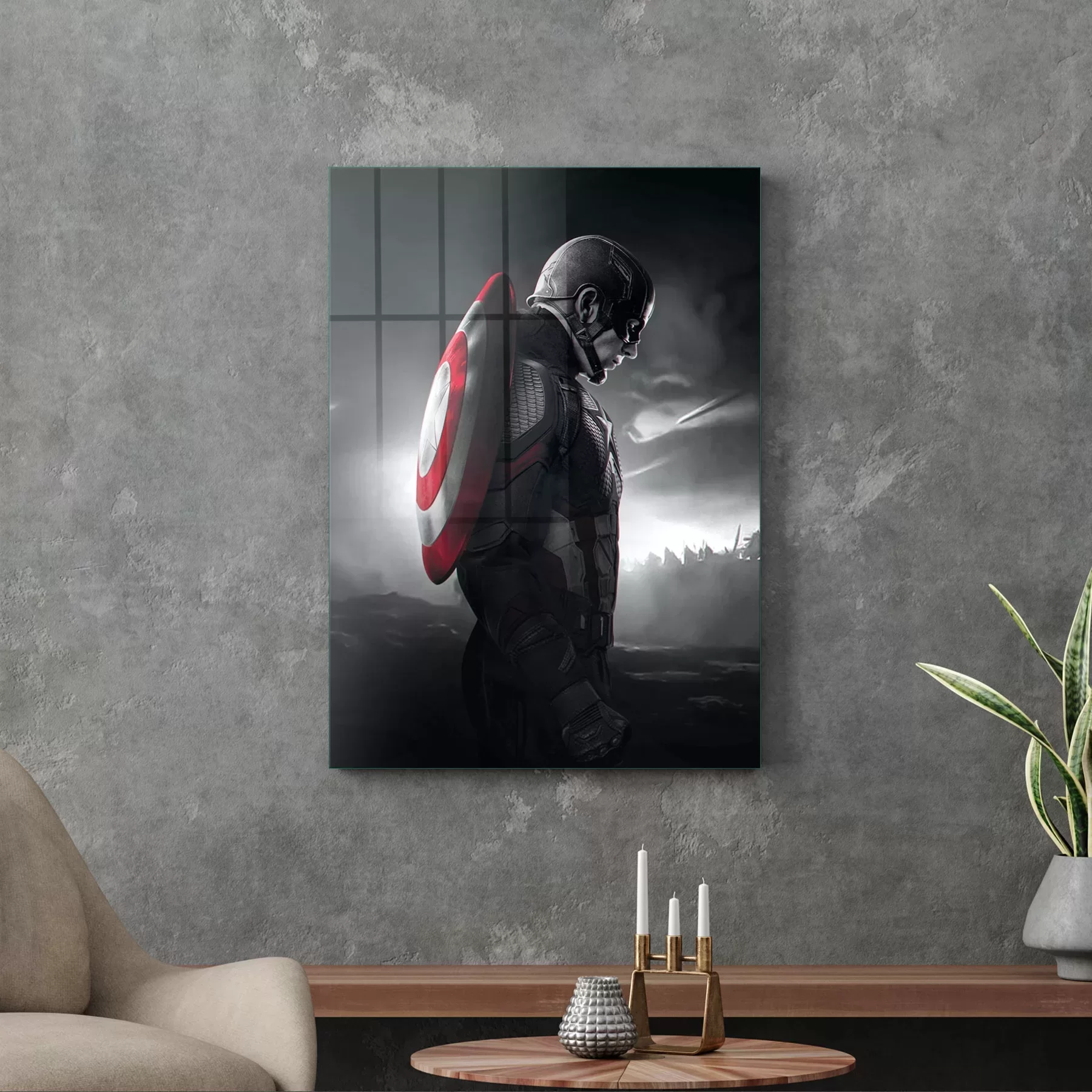 Picture of Decovetro Cam Tablo Kaptan Amerika 70x100 cm