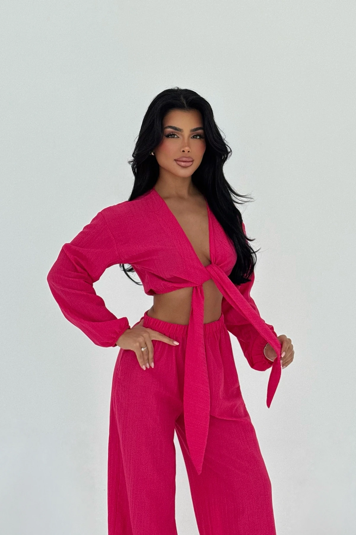 Picture of Fuchsia Adelina Tied Suit