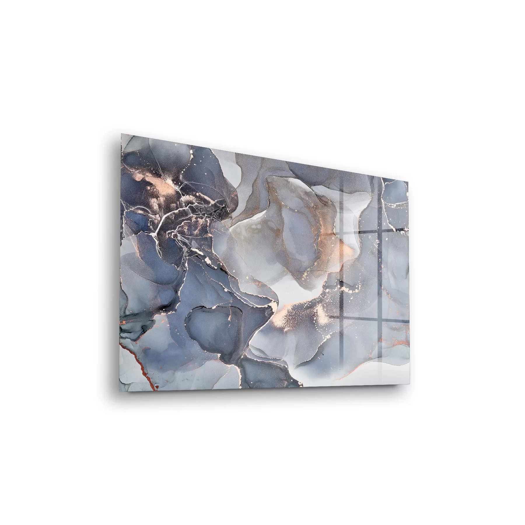 Picture of Decovetro Cam Tablo Gri Mermer Desenli 30x40 cm