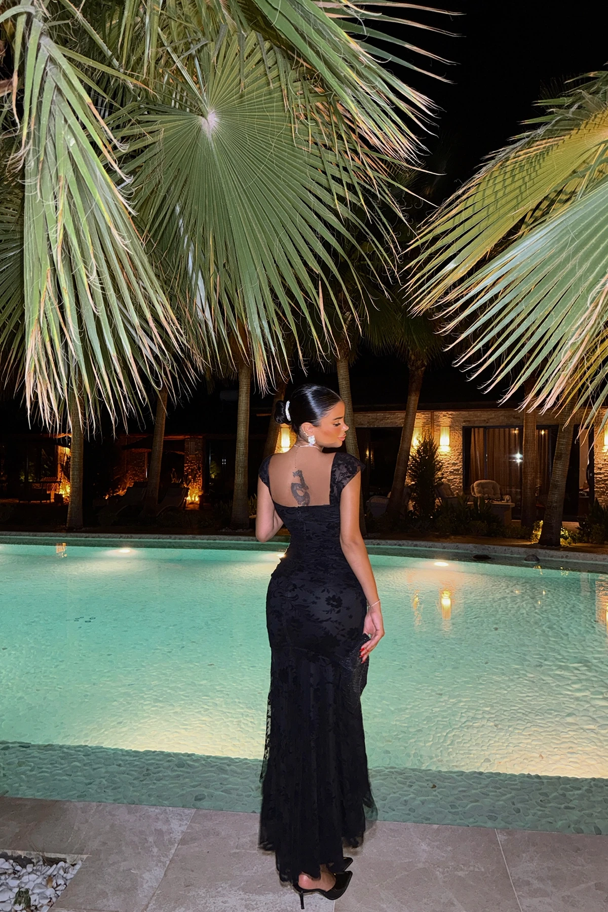 Picture of Black Long Strap Dress