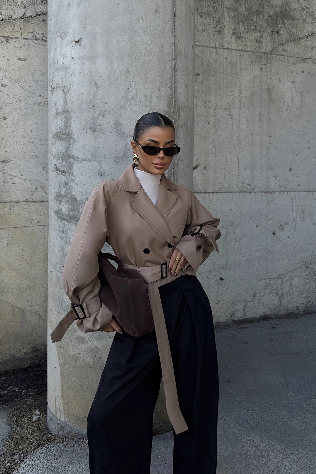 Picture of Beige Button-Front Jacket