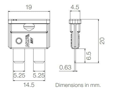 Picture of 5 Adet 7,5 Amper Kahverengi Standart Bıçak Sigorta 7,5A