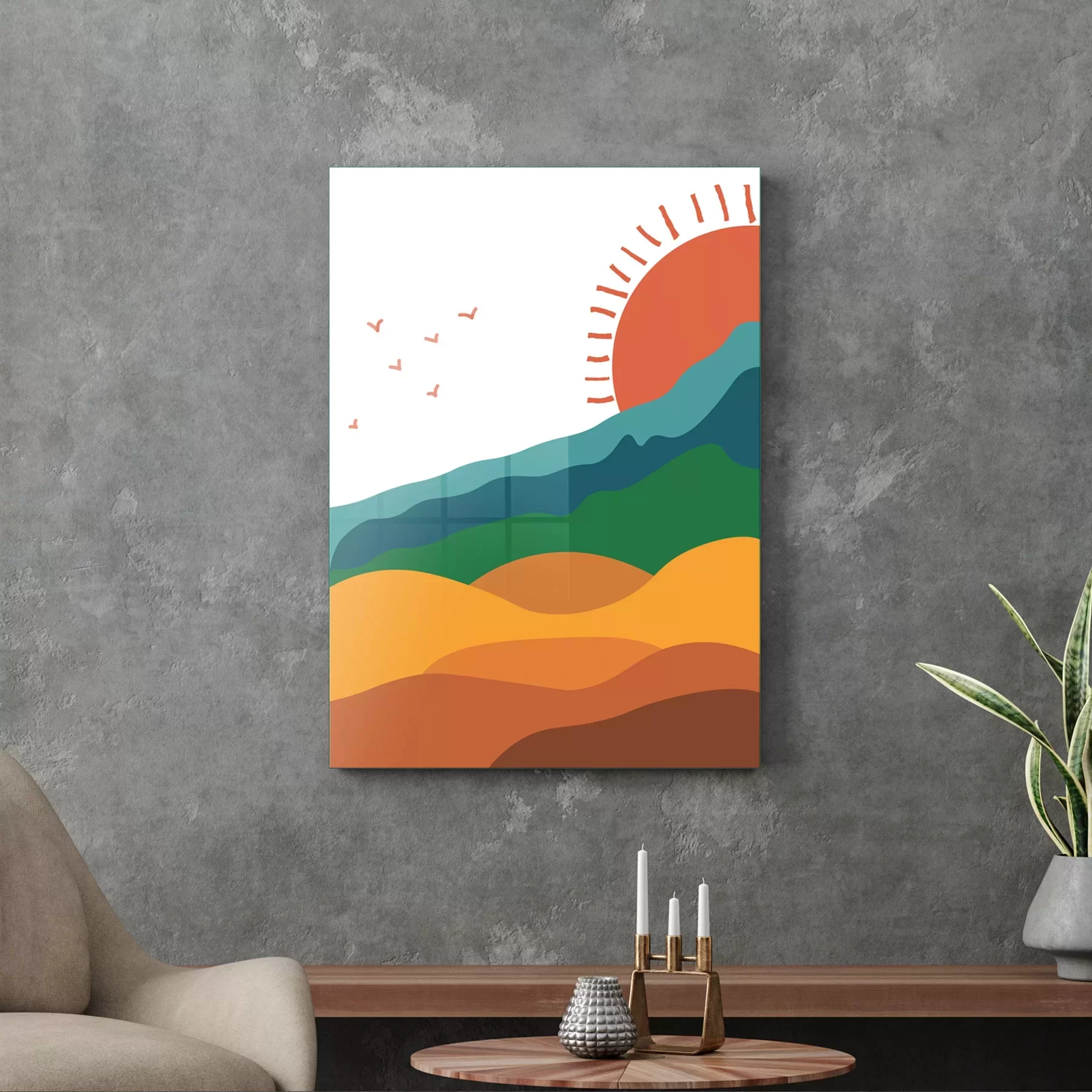 Picture of Decovetro Cam Tablo Shiny Sun 50x70 cm