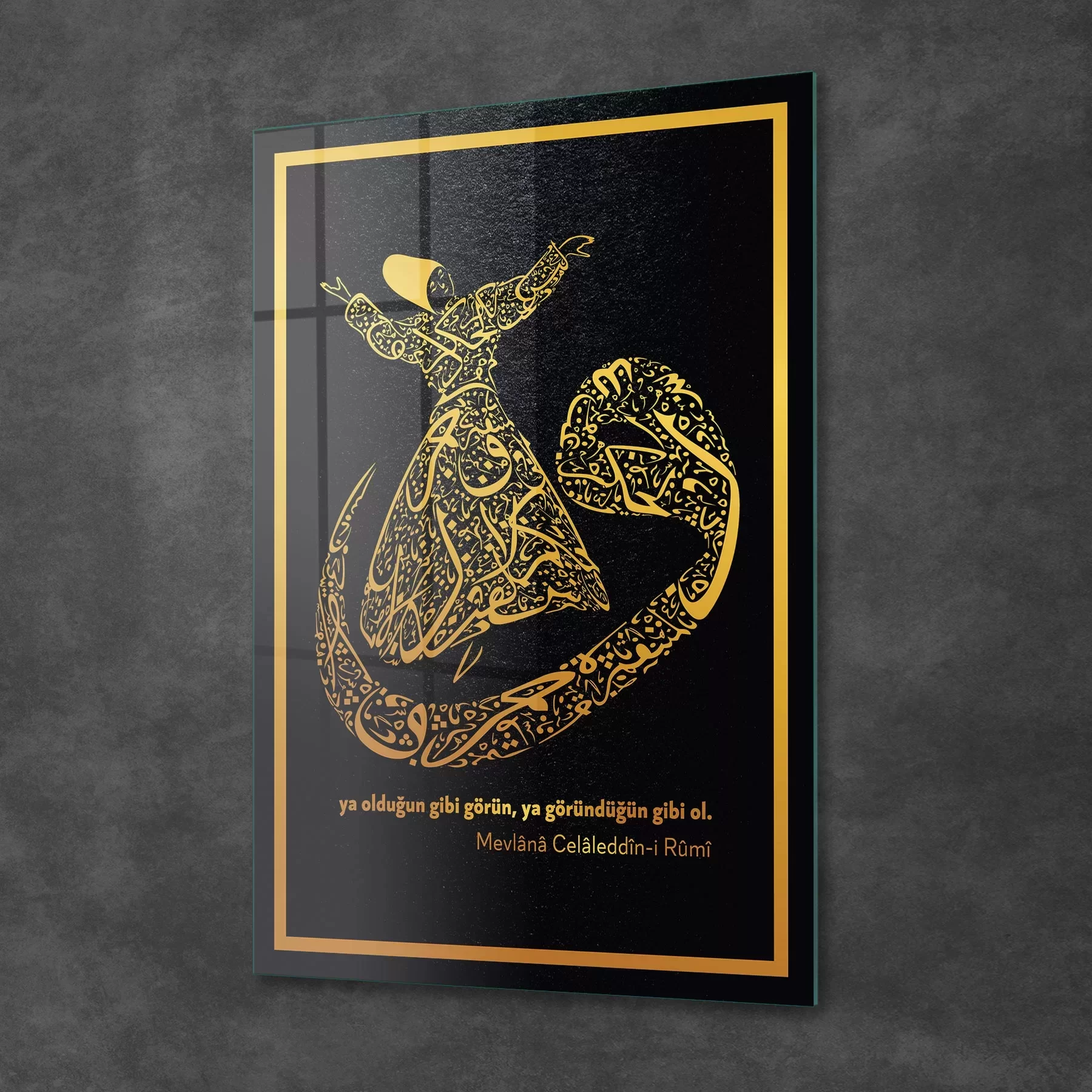 Picture of Decovetro Cam Tablo Mevlana Vav Dini İslami Tablo 70x100 cm