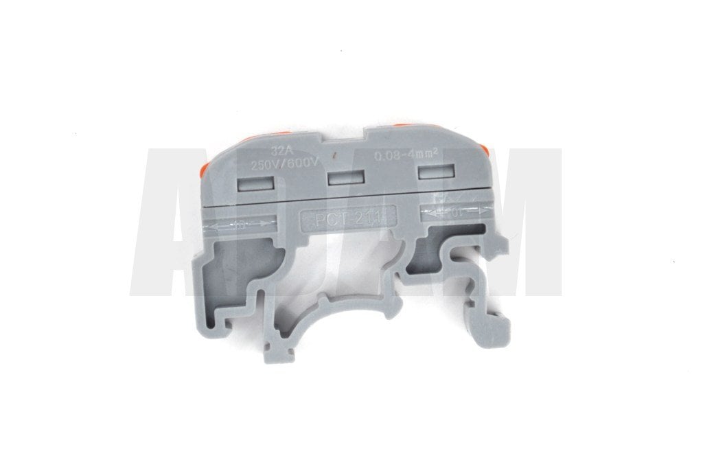 Picture of 50 Adet 1 Giriş 1 Çıkış Kablo Konnektörü Mandallı Buat Klemensi Raylı Tip