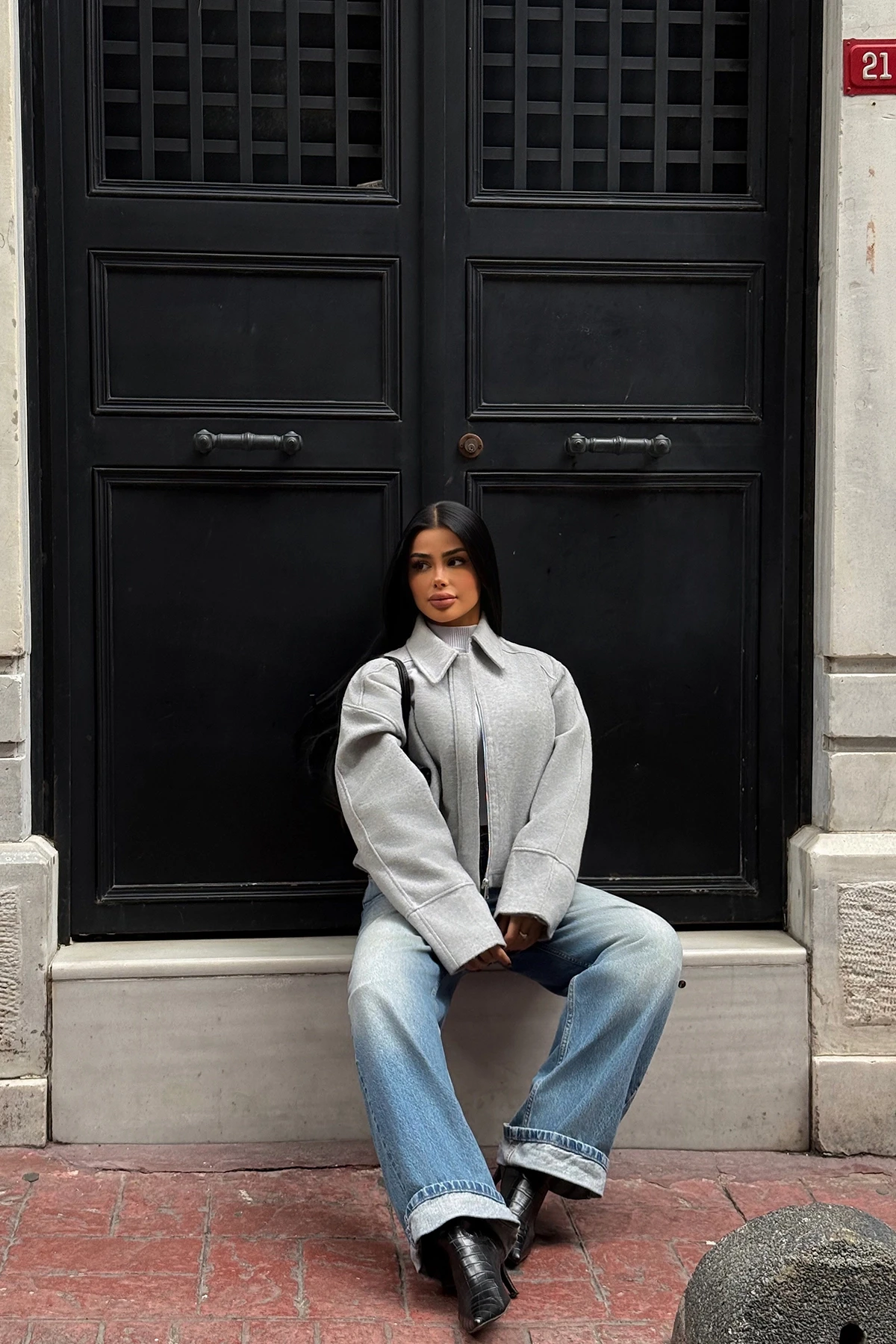 Picture of Gray Shirt Collar Jacket