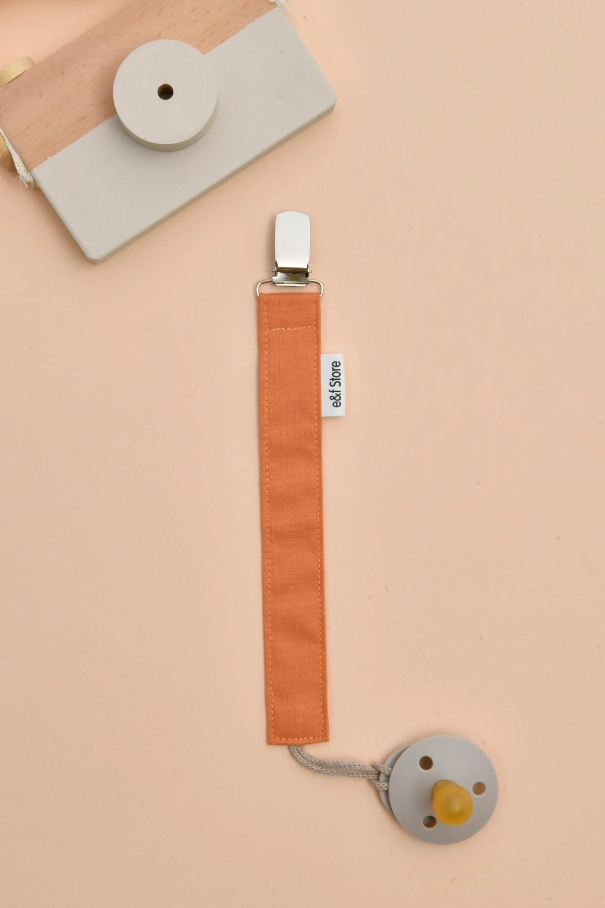 Picture of İkinci Şans - 3'lü Emzik Askısı Seti - Yeşil Çiçekli Gri Somon