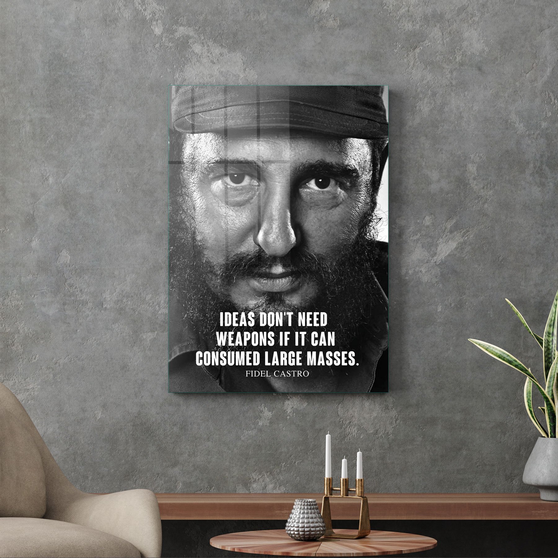 Picture of Decovetro Cam Tablo Fidel Castro 70x100 cm