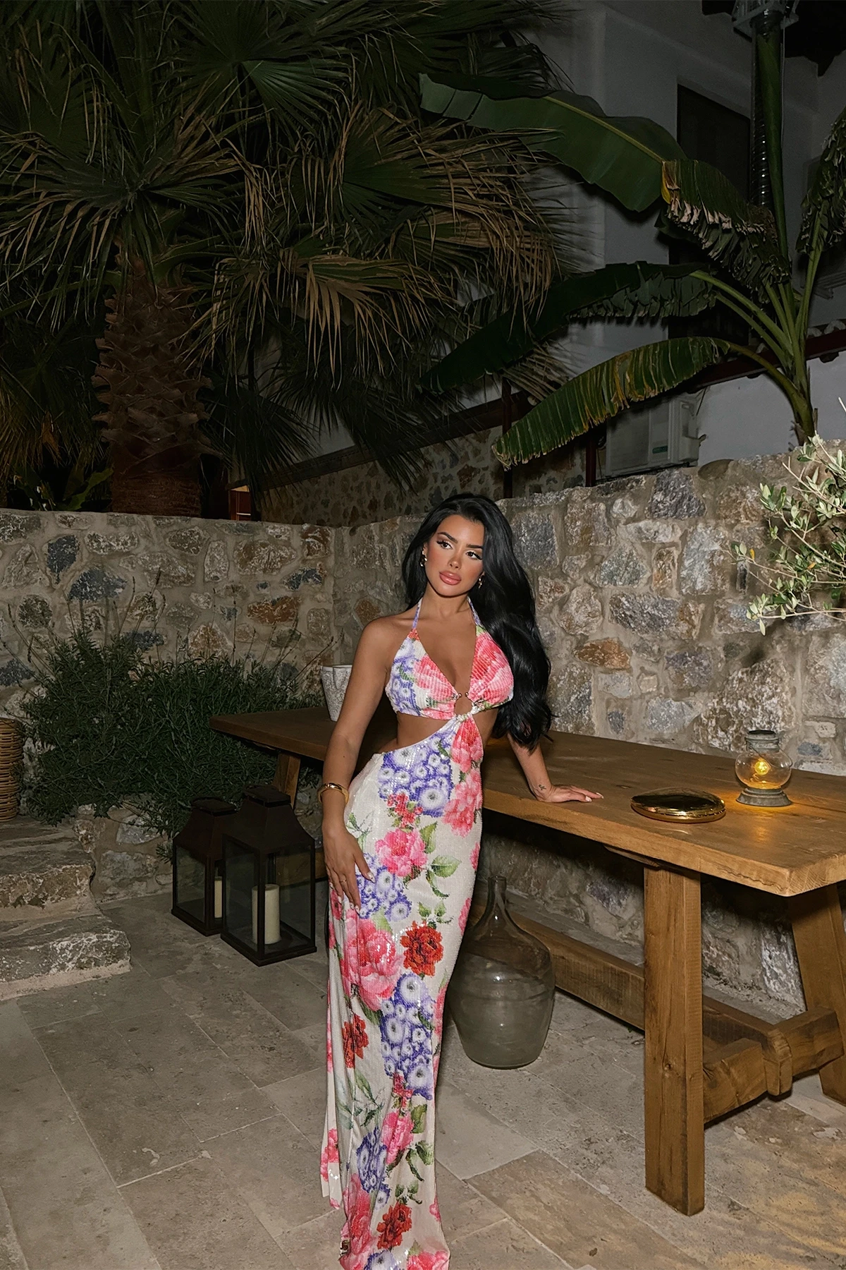 Picture of Floral Sequin Dress