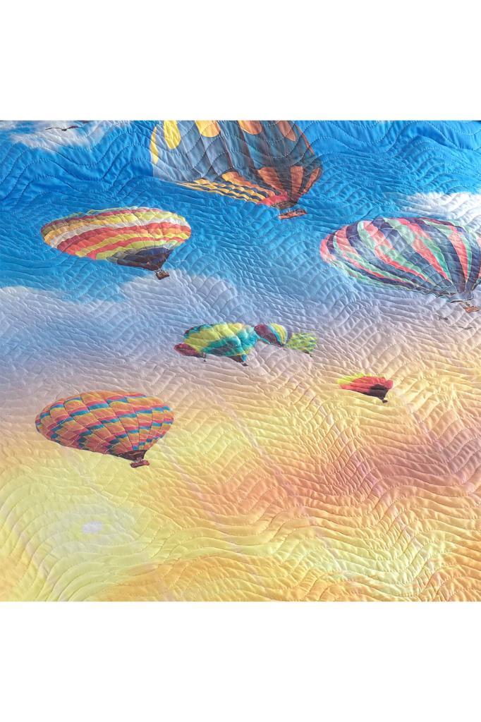Picture of Balloon Baskılı Kapitoneli Tek Kişilik Yatak Örtüsü