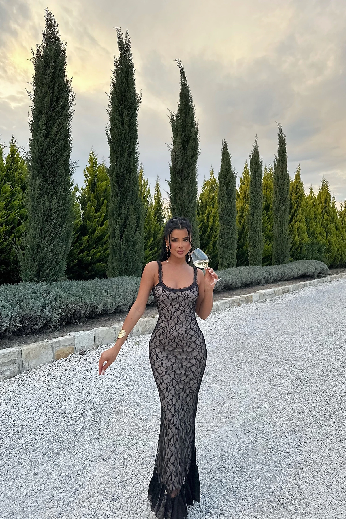 Picture of Black Khloe Lace Dress