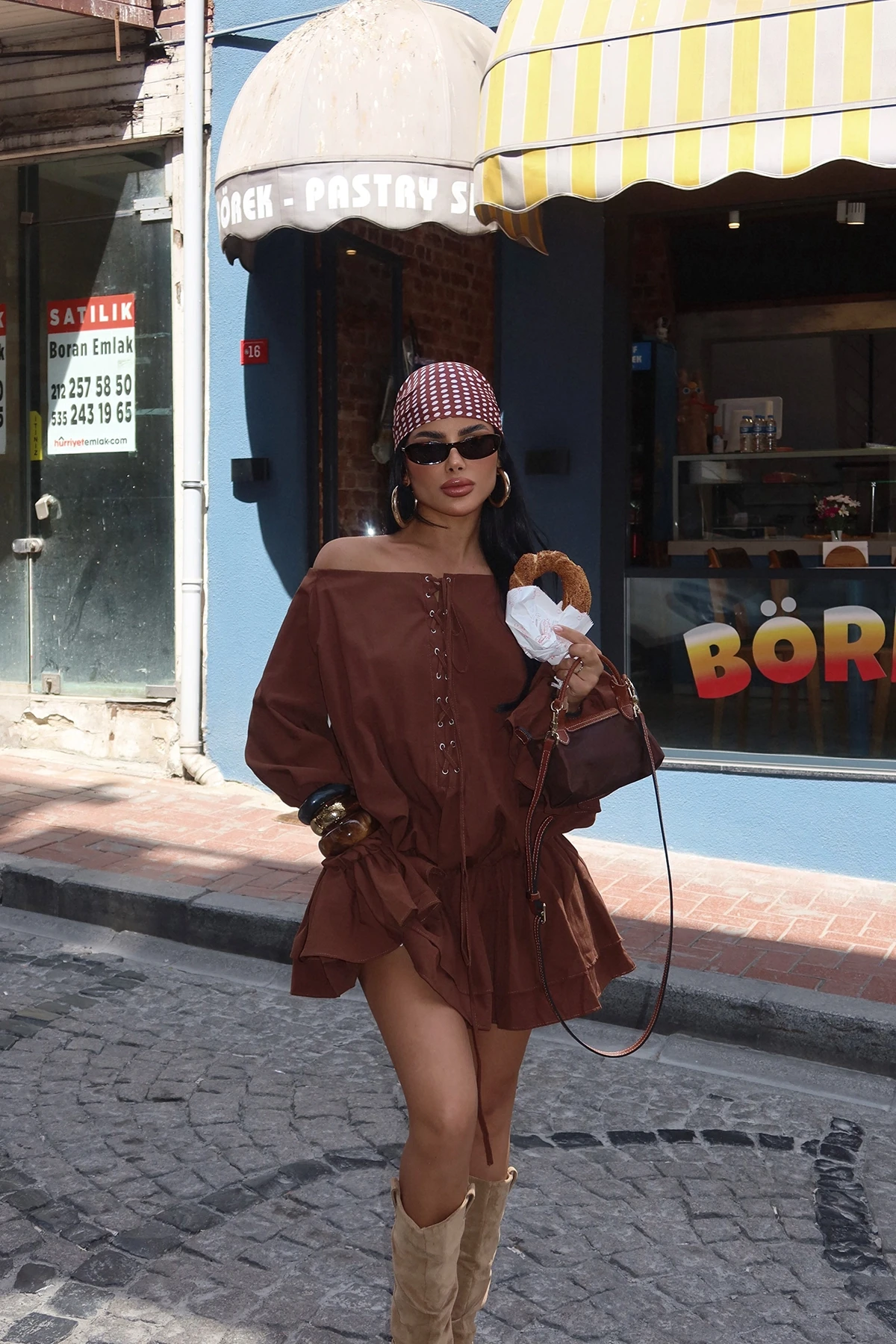 Picture of Brown Darcie Mini Dress