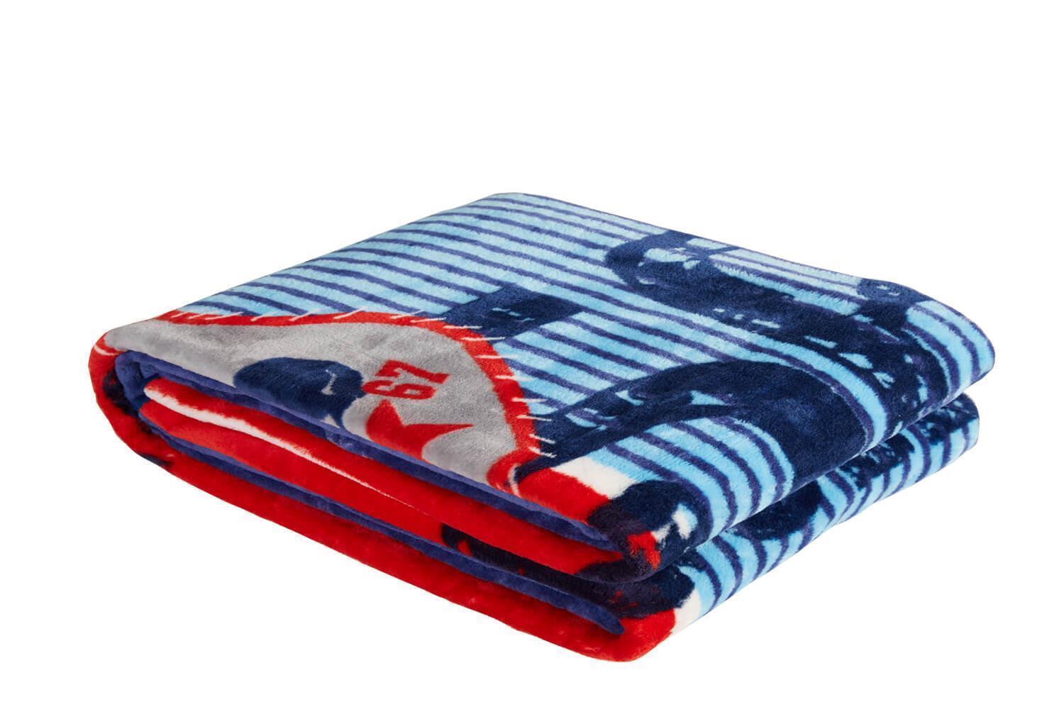 Picture of Aksu Tek Kişilik Şeffaf Çantalı Vizon Battaniye 155x215 Teenage Lacivert