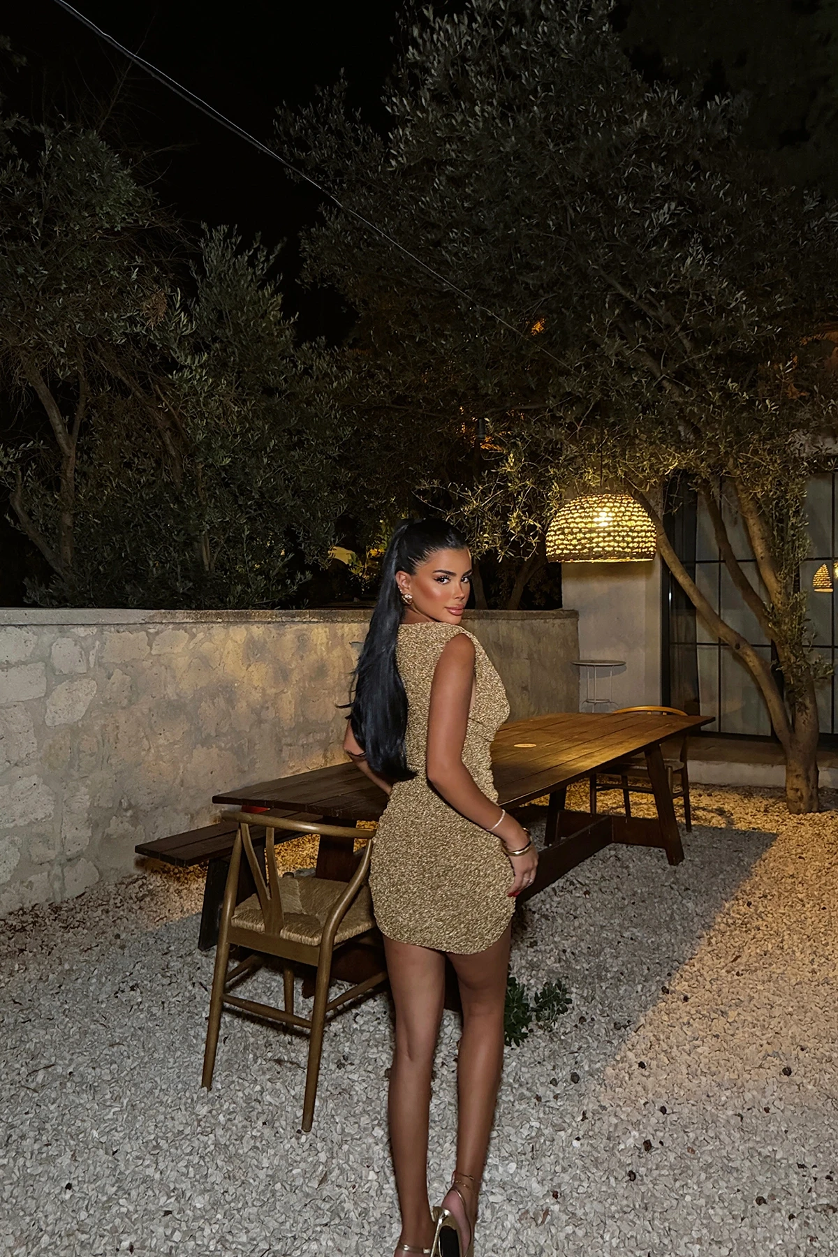 Picture of Gold Glitter Mini Dress