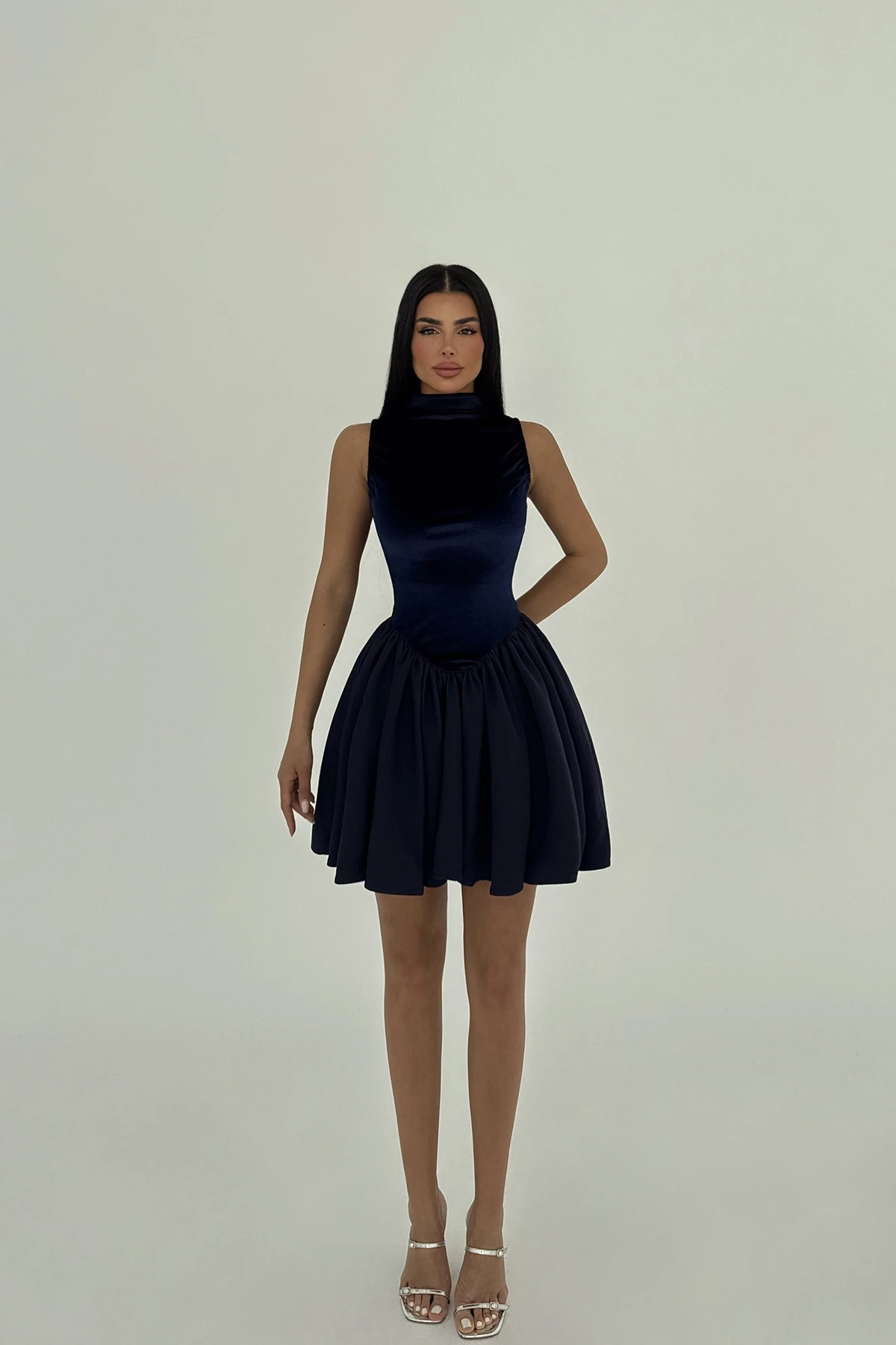 Picture of Navy Blue Begonlia Mini Dress