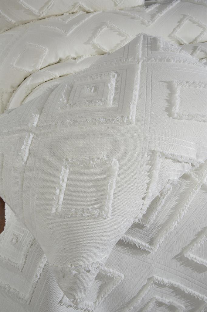 Picture of Çeyiz Diyarı Samira 3 Parça Çift Kişilik Pike Takımı Krem