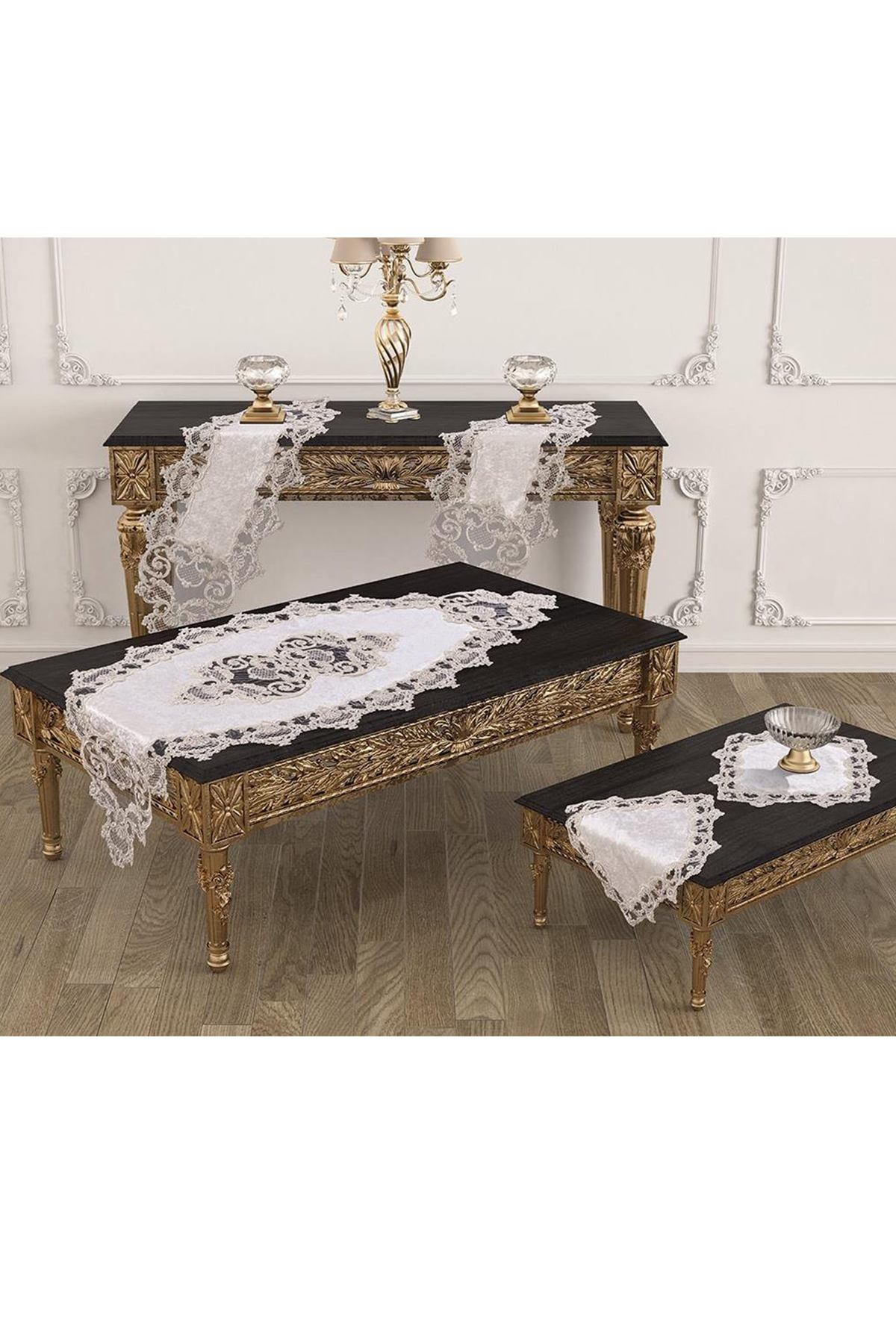 Picture of Duru Salon Takımı 5 Parça Krem