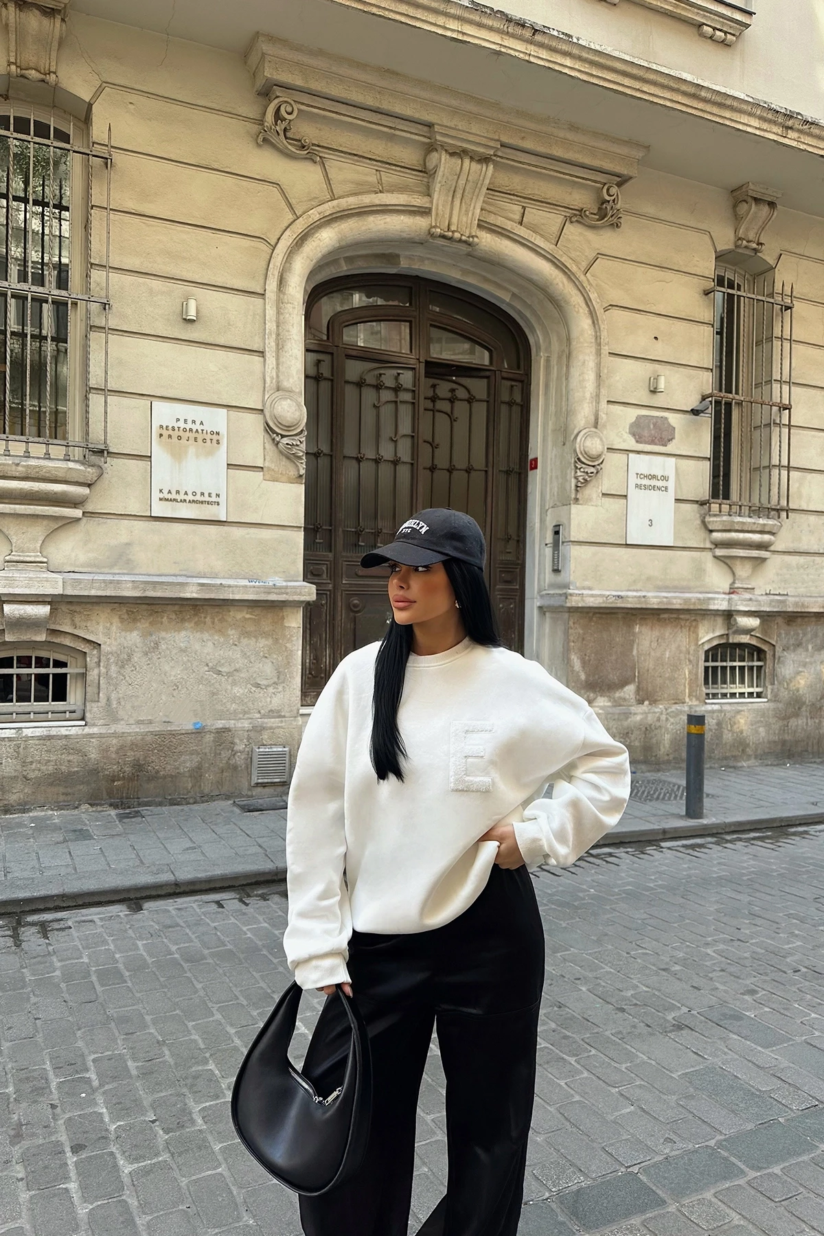 Picture of White E Embroidered Sweat