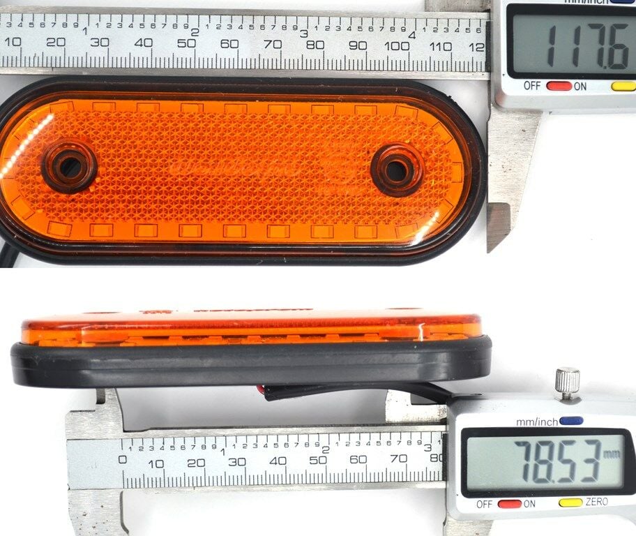 Picture of 5 Adet 12V-24V Dorse Led İşaret Pozisyon Etek Lamba Turuncu Reflektör E37