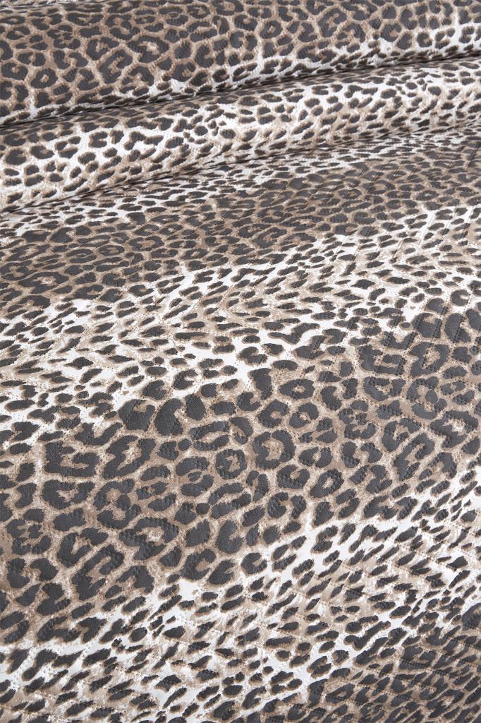 Picture of Ultrasonik Kapitoneli Leopar Çift Kişilik Yatak Örtüsü
