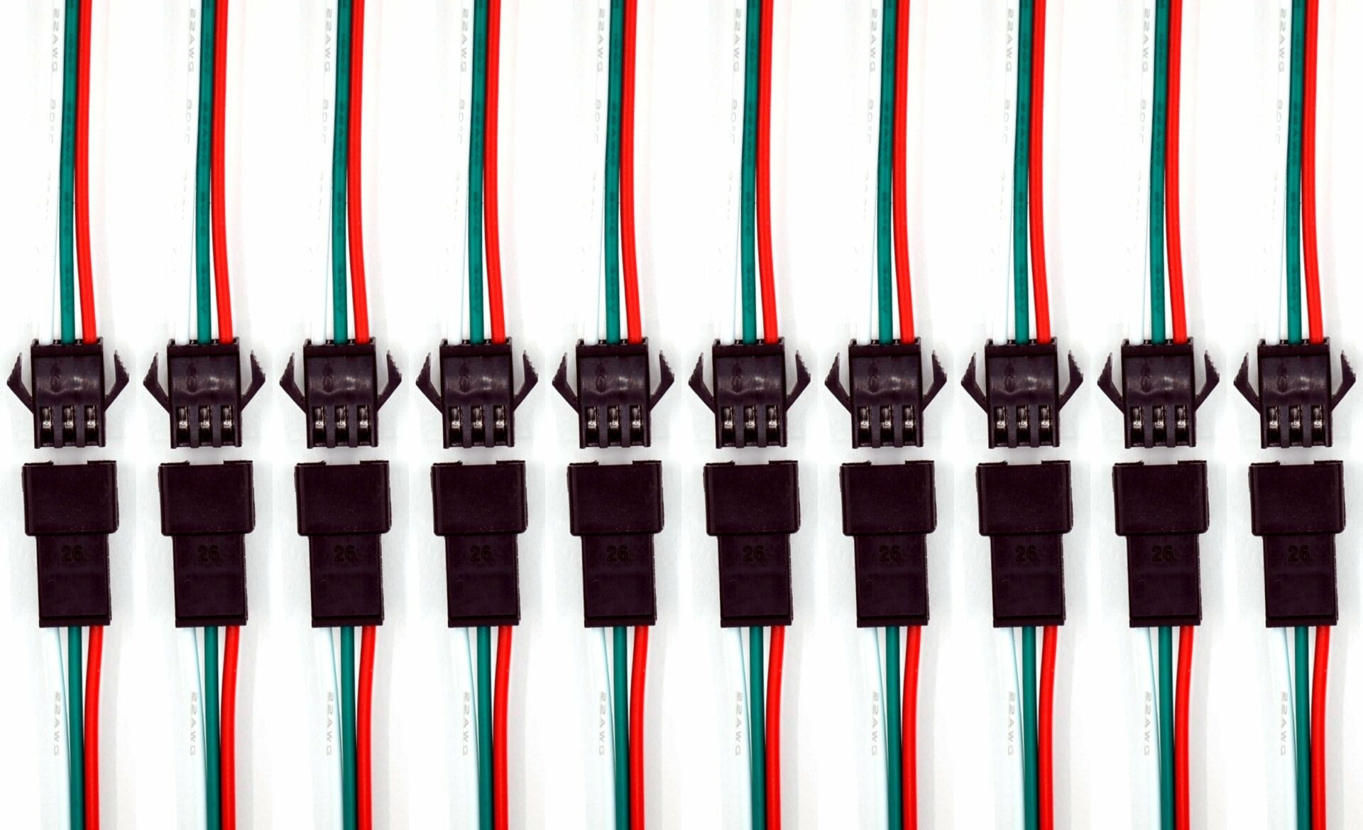 Picture of 1 Takım 3 Pin Kablolu JST LED Konnektör Elektrik Soketi MT-ES03