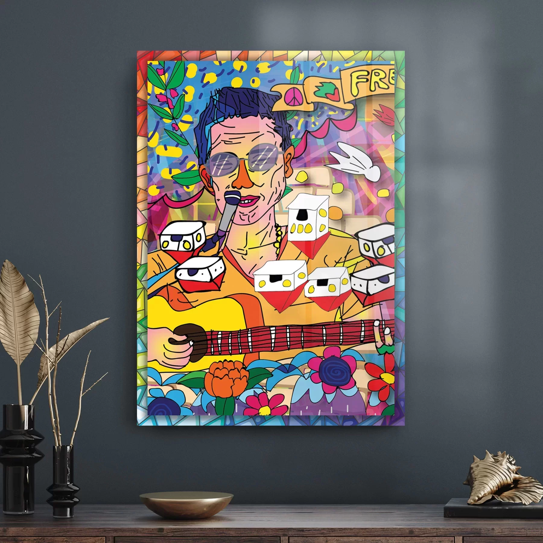 Picture of Decovetro Cam Tablo Pop Art Karma 30x40 cm