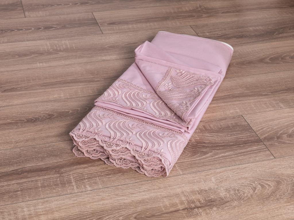 Picture of Fransız Dantelli Wave Çeyizlik Nevresim Takımı Pudra