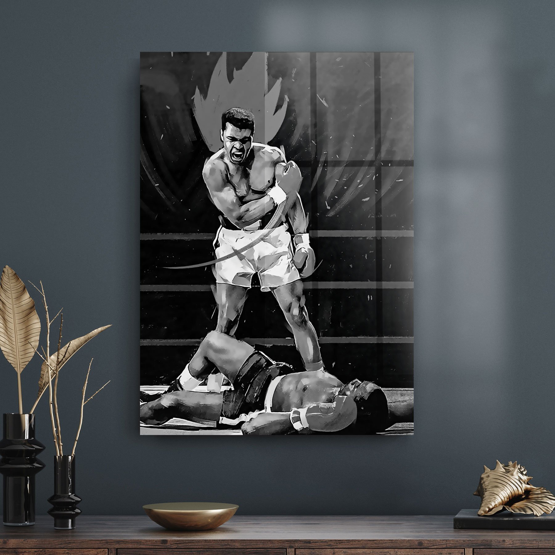 Picture of Decovetro Cam Tablo Muhammed Ali 30x40 cm