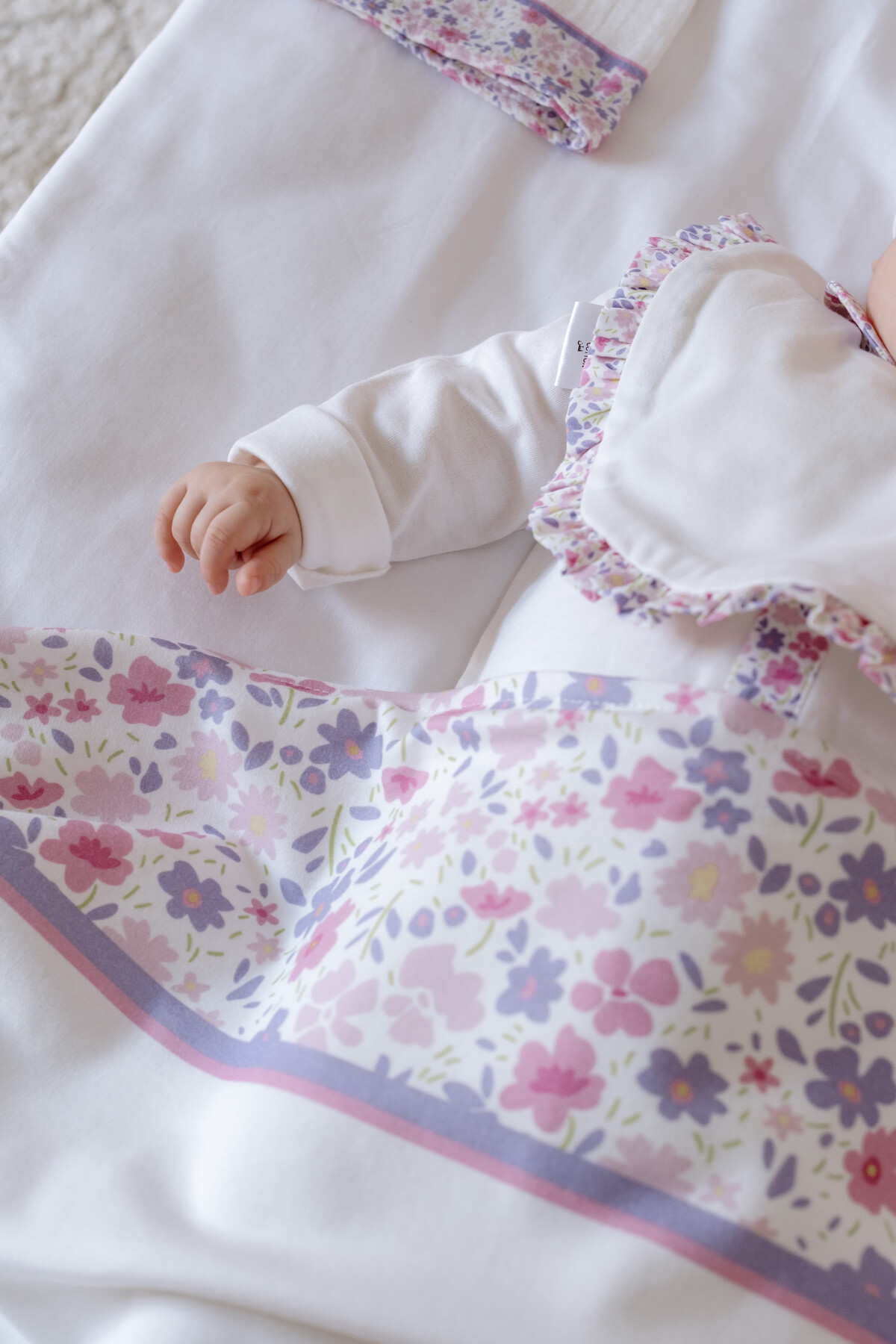 Picture of Çift Taraflı Bebek Battaniyesi - Minik Çiçekler/Pembe