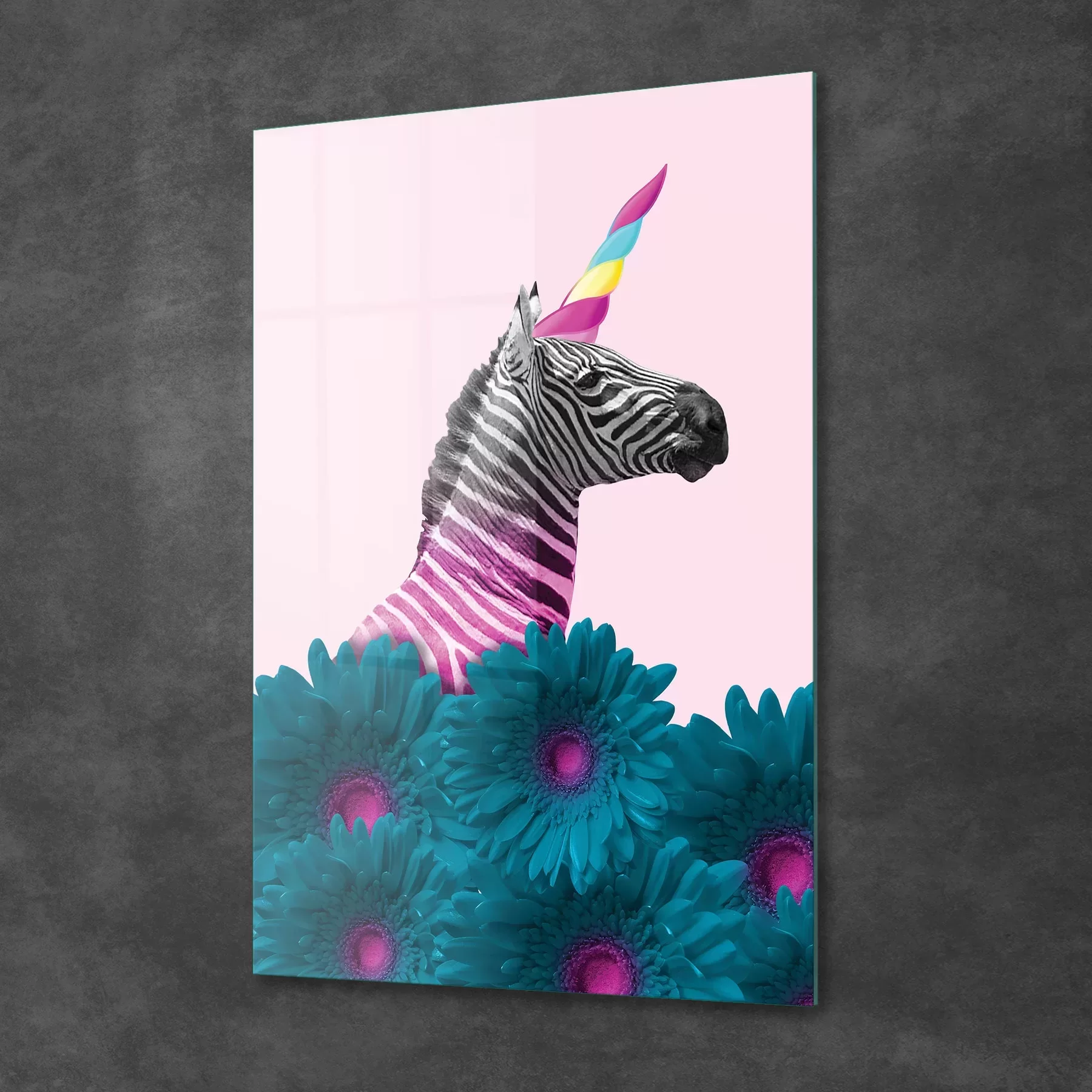 Picture of Decovetro Cam Tablo Modern Pop Art Unicorn 70x100 cm