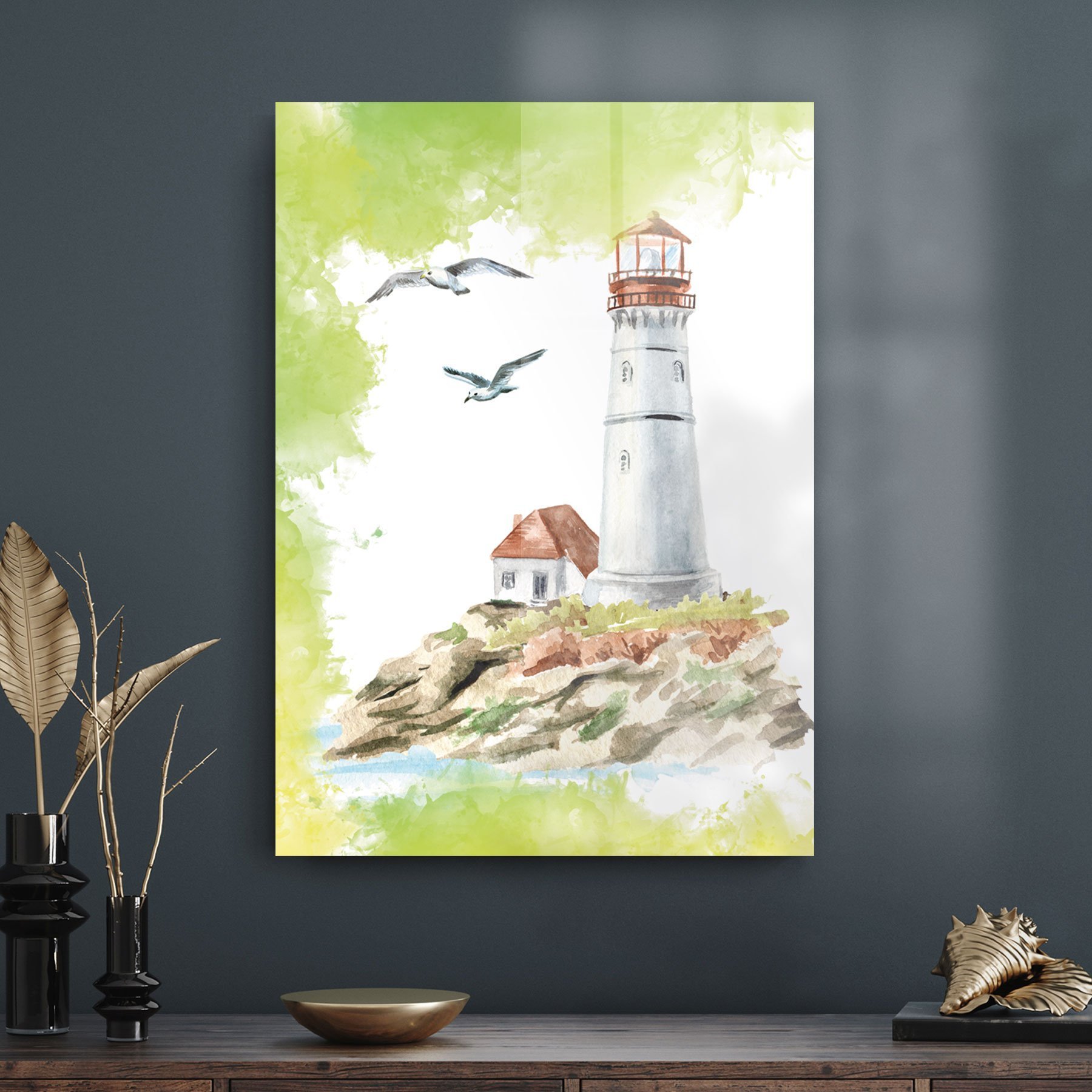 Picture of Decovetro Cam Tablo Yağlı Boya Deniz Feneri 70x100 cm