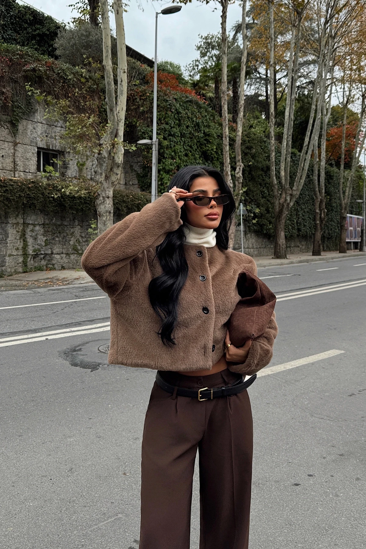 Picture of Brown Button Detail Jacket