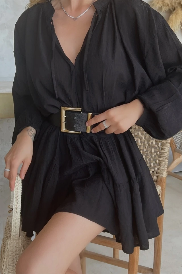 Picture of Zebra Shirt Collar Front Tie Blouse