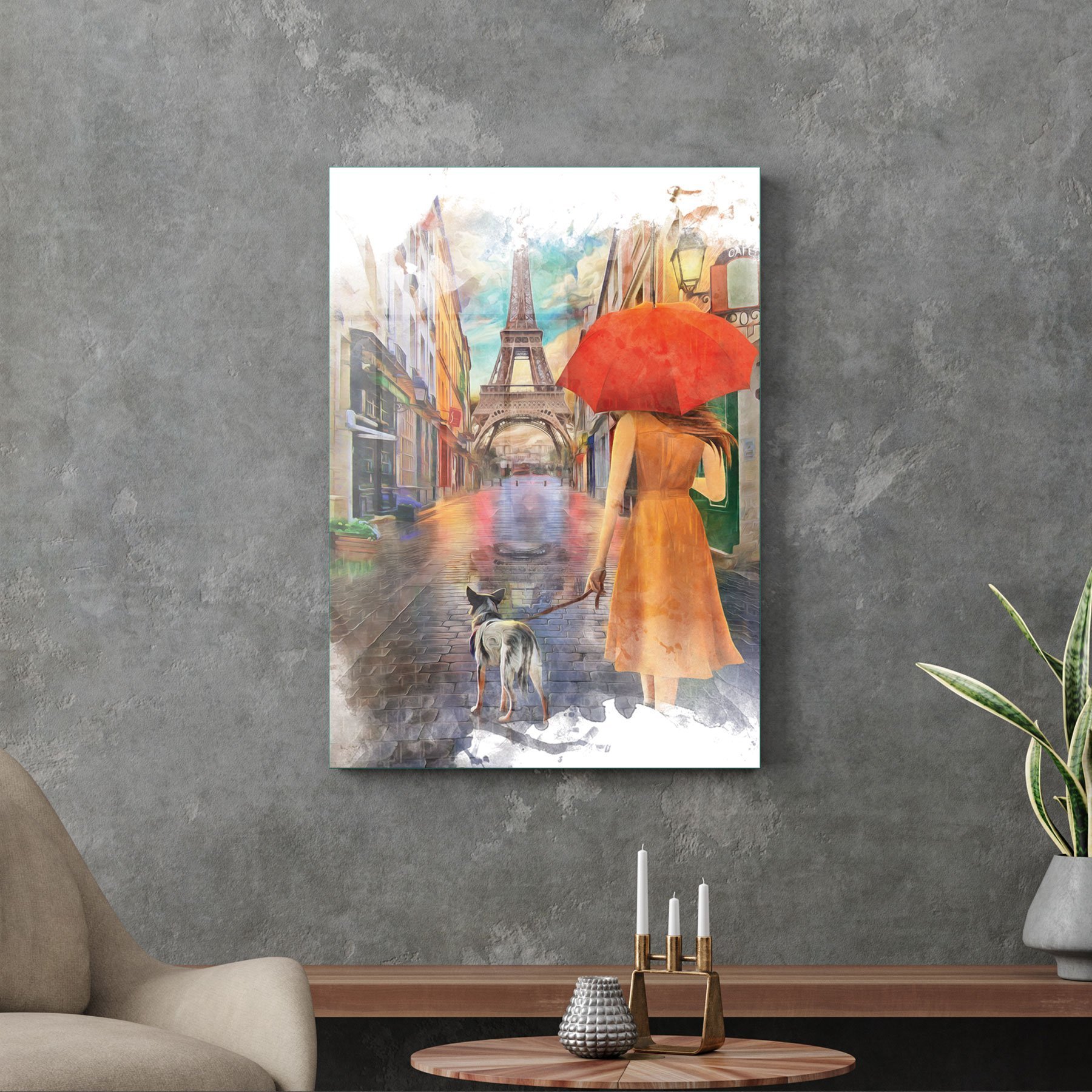 Picture of Decovetro Cam Tablo Yağlı Boya Paris 30x40 cm