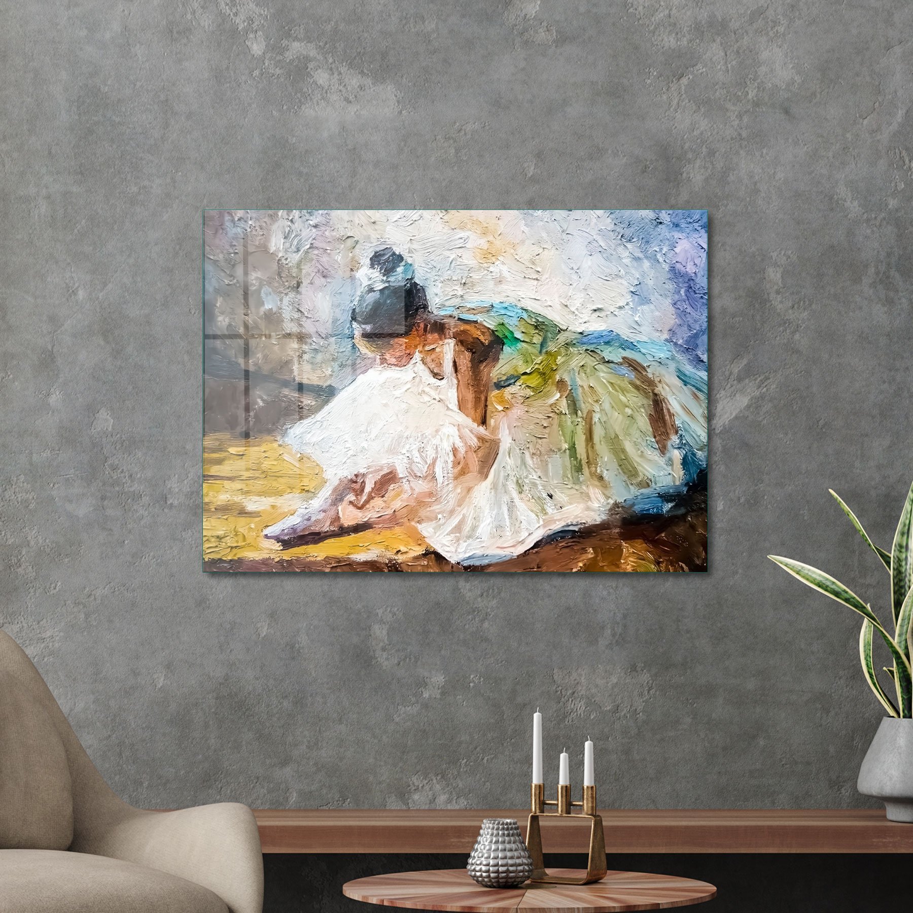 Picture of Decovetro Cam Tablo Yağlı Boya Balerin 30x40 cm