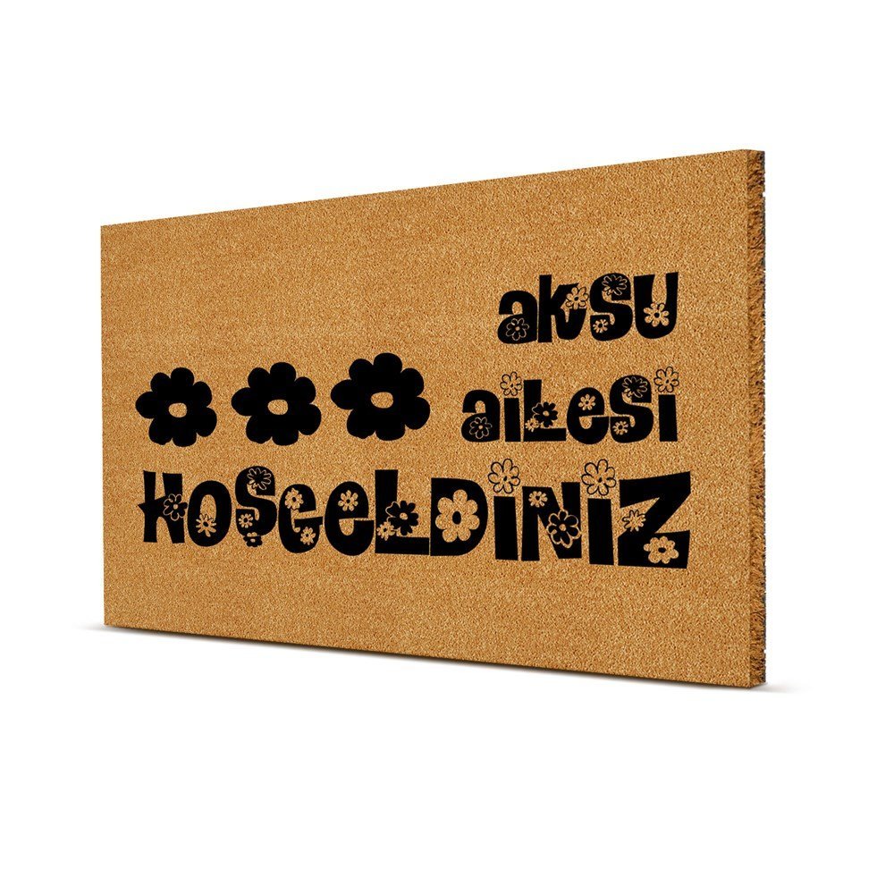 Picture of Decovetro Kişiye Özel Paspas Hoşgeldiniz Desenli 40 x 60 Cm