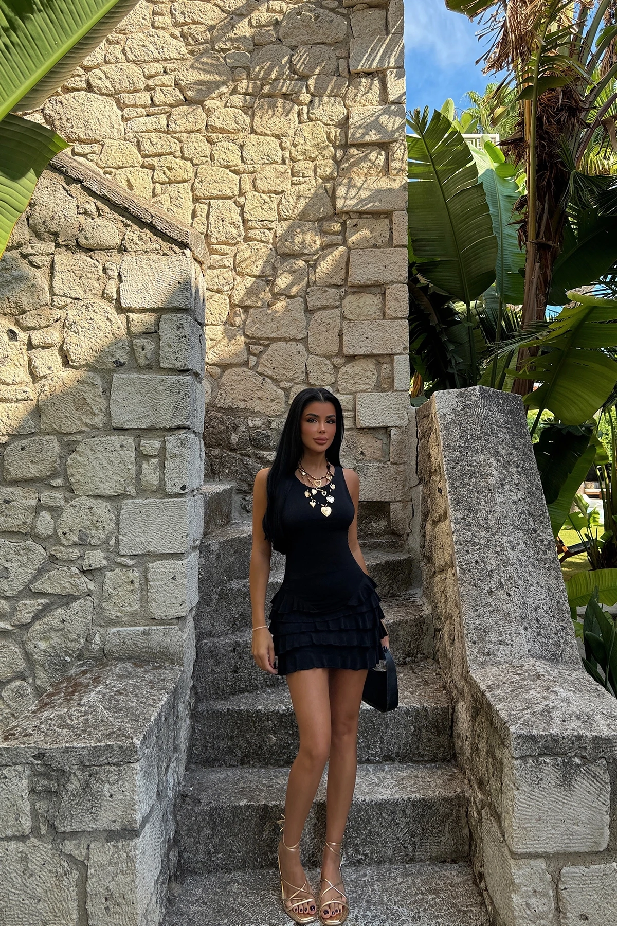 Picture of Black Naia Ruffle Dress