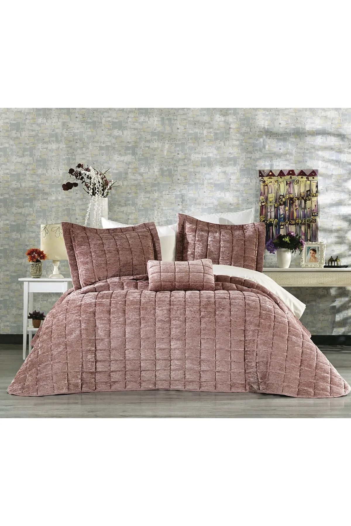 Picture of Laila Çift Kişilik Yatak Örtüsü 4 Parça