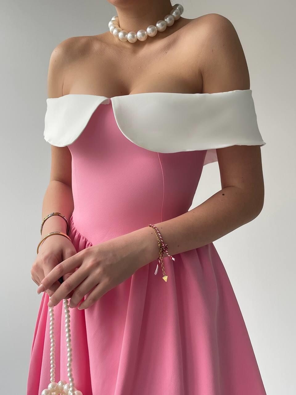 Picture of Nalia Beyaz Yakalı Elbise